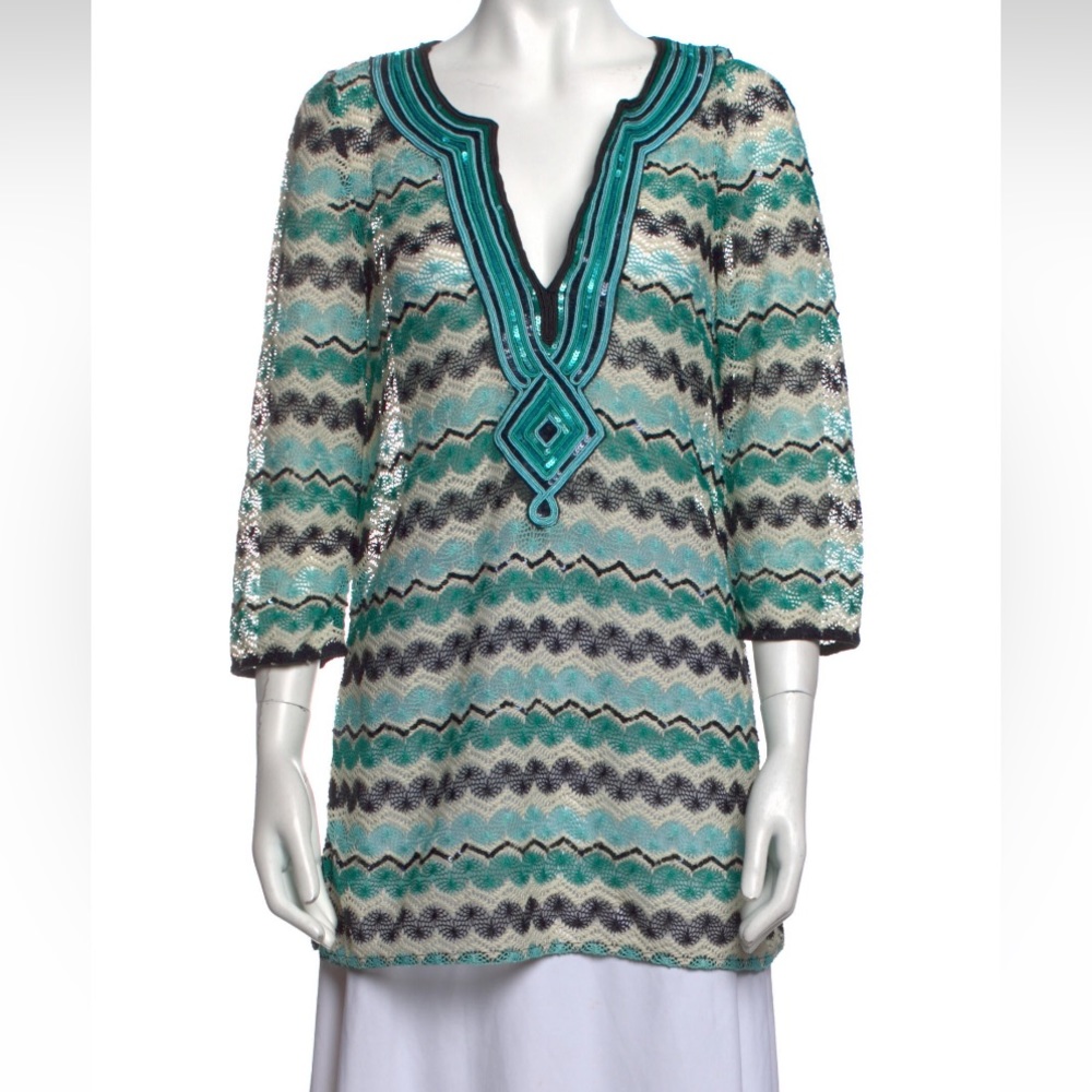 Calypso St Barths
Printed V-Neck Tunic
Size: XS